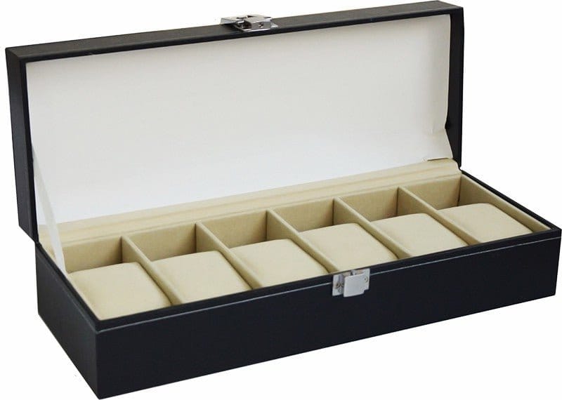 Leather watch display case hot sale