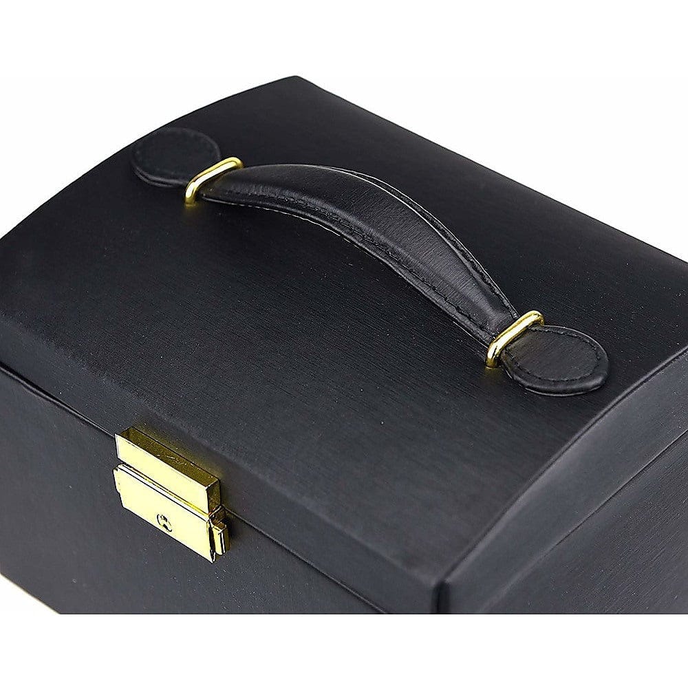 Small Black Vegan Leather Jewellery Box