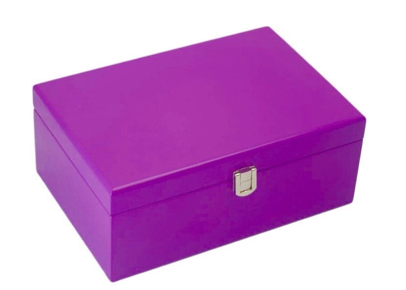 Small Purple Jewellery Box with Tray